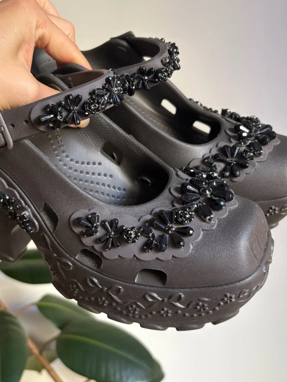 Simone Rocha X Crocs Ballerina Platform Size 6 Espresso